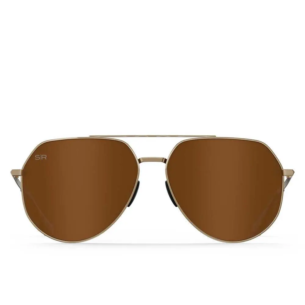 Tangle Free Aviator Hex - Amber Gold Polarized